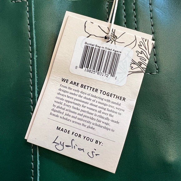 Brand New genuine leather Sseko bucket bag in oiled agave. - Picture 3 of 5